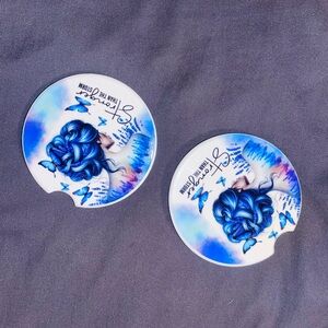 “Stronger than the storm” Car Coasters with Artistic Design